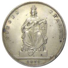 Монета 1 талер 1871 года A Германские государства — Пруссия — Победа во Франко-прусской войне (аверс)