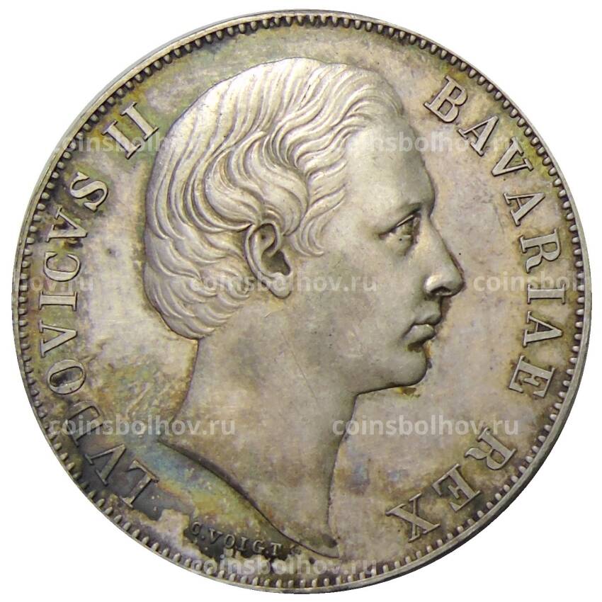 Монета 1 талер 1868 года Германские государства — Бавария (вид 2)