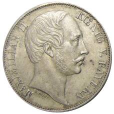 Монета 1 союзный талер 1862 года Германские государства — Бавария (аверс)