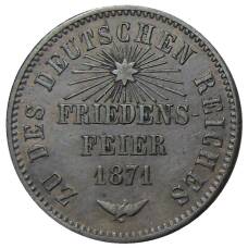 Монета 1 крейцер 1871 года Германские государства — Баден — Победа в войне с Францией (аверс)