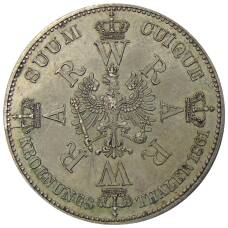 Монета 1 талер 1861 года A Германские государства — Пруссия — Коронация Вильгельма I и Августы (реверс)