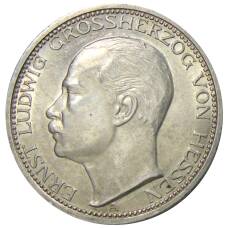 Монета 3 марки 1910 года A Германия (Гессен) (аверс)