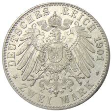 Монета 2 марки 1901 года Германия (Пруссия) — 200 лет Пруссии (реверс)