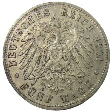 Монета 5 марок 1901 года A Германия (Пруссия) (реверс)