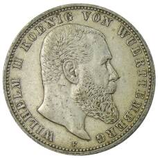 Монета 5 марок 1900 года F Германия (Вюртемберг) (аверс)