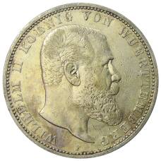 Монета 5 марок 1898 года F Германия (Вюртемберг) (аверс)