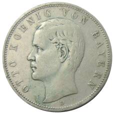 Монета 5 марок  1903 года D Германия (Бавария) (аверс)