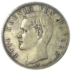 Монета 5 марок 1904 года D Германия (Бавария) (аверс)