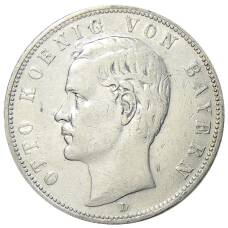 Монета 5 марок 1903 года D Германия (Бавария) (аверс)