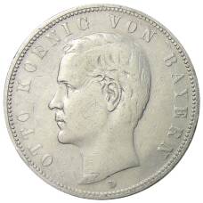 Монета 5 марок 1903 года D Германия (Бавария) (аверс)