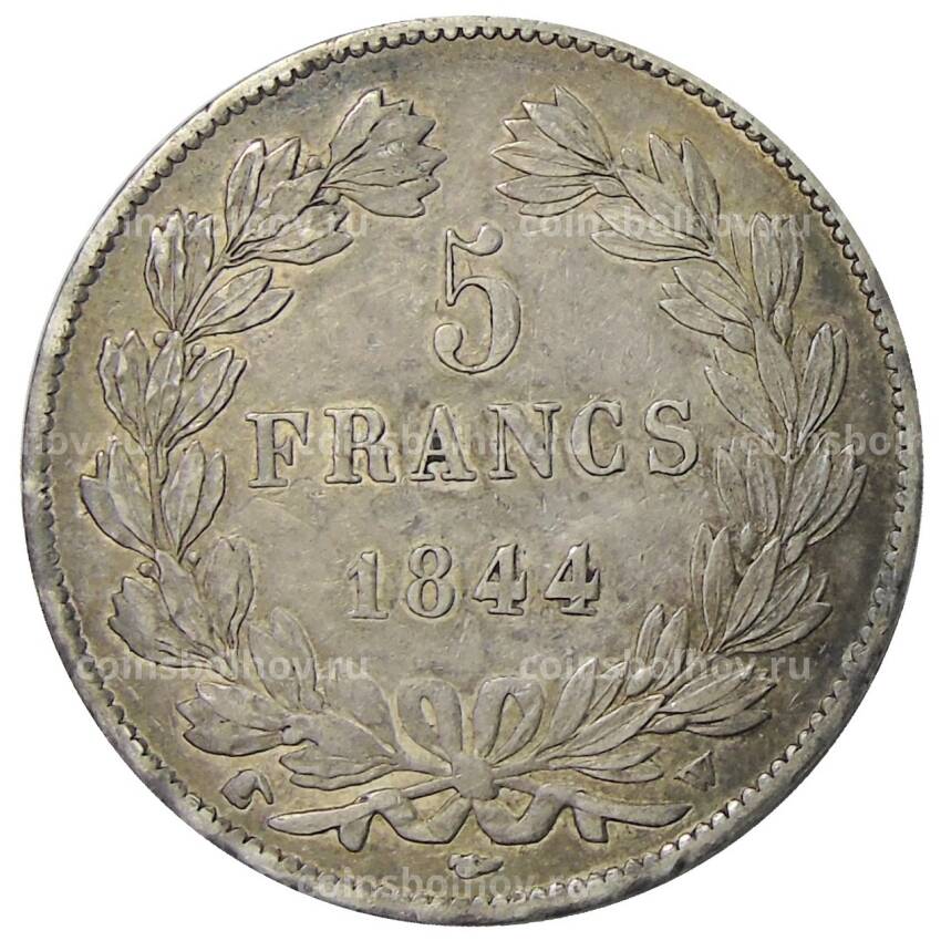Монета 5 франков 1844 года W Франция