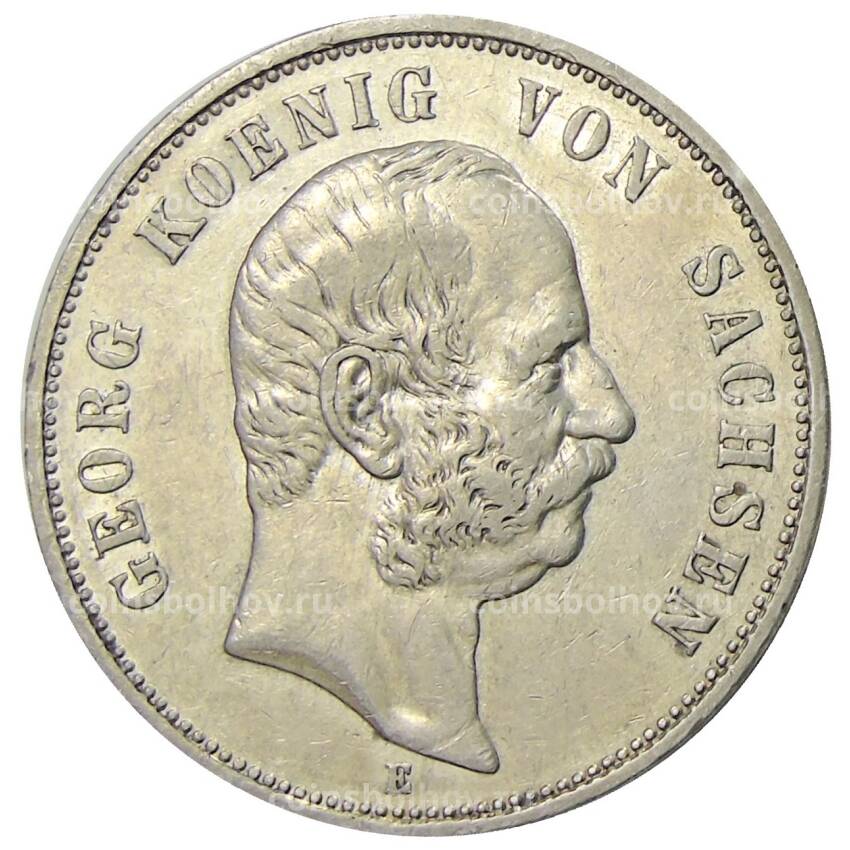 Монета 5 марок 1904 года E Германия (Саксония)