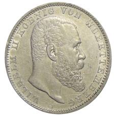 Монета 5 марок 1908 года F Германия (Вюртемберг) (аверс)