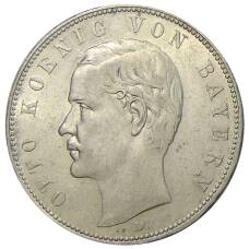 Монета 5 марок 1907 года D Германия (Бавария) (аверс)