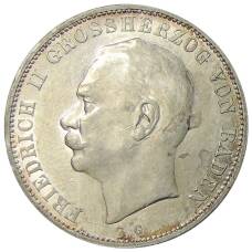 Монета 5 марок 1913 года G Германия (Баден) (аверс)