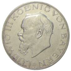 Монета 5 марок 1914 года D Германия (Бавария) (аверс)