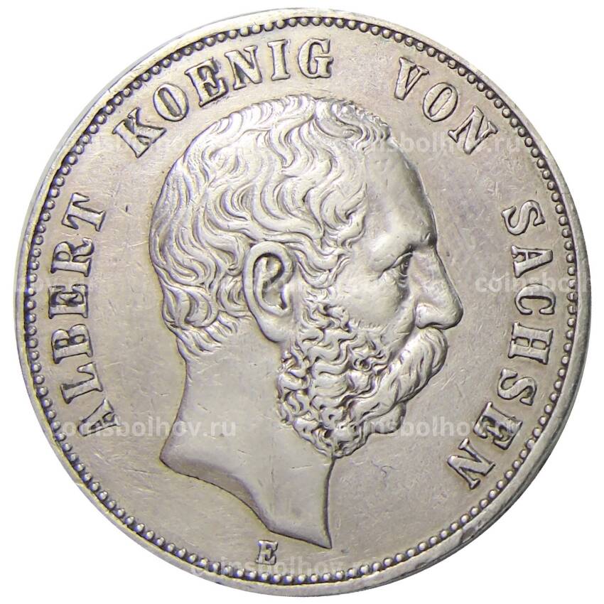 Монета 5 марок 1902 года E Германия (Саксония)