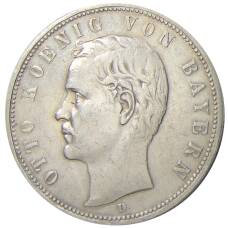 Монета 5 марок 1904 года D Германия (Бавария) (аверс)