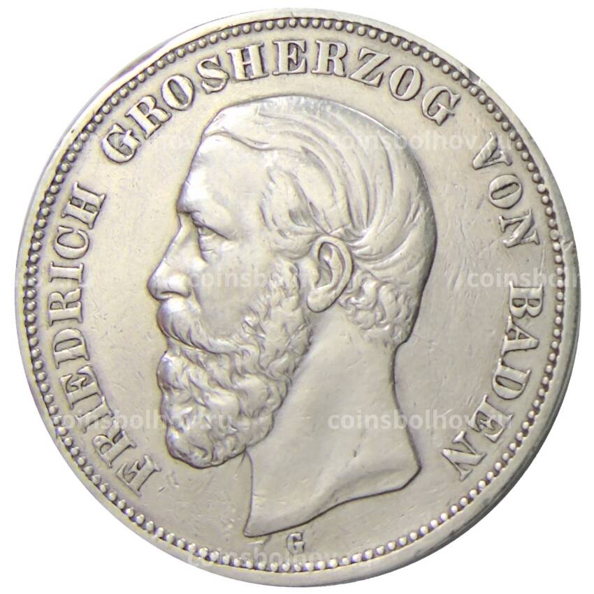 Монета 5 марок 1900 года G Германия (Баден)