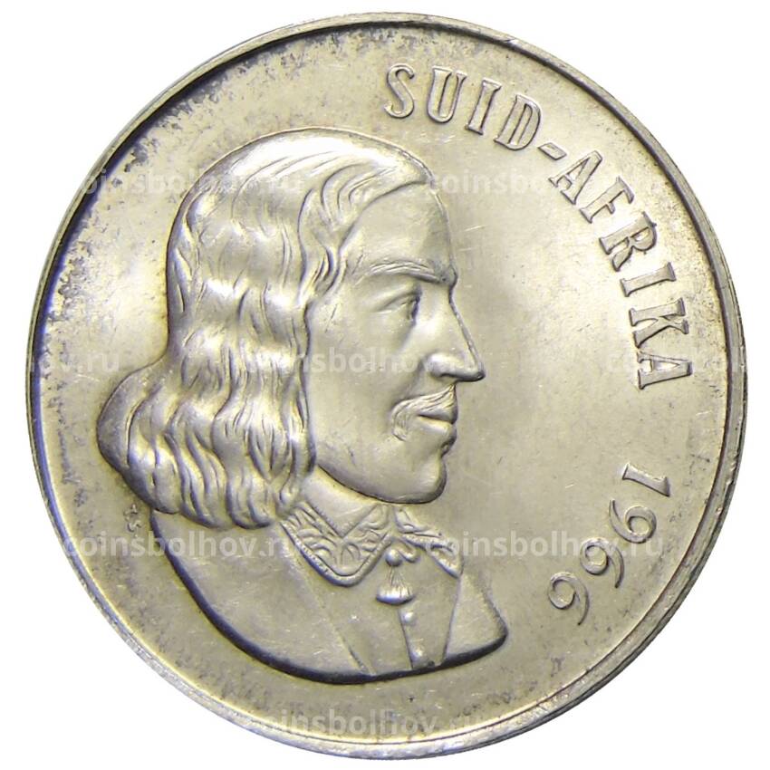 Монета 1 рэнд 1966 года ЮАР