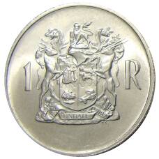 Монета 1 рэнд 1969 года ЮАР — Окончание президентства Теофилуса Дёнгеса (SOUTH AFRICA) (реверс)