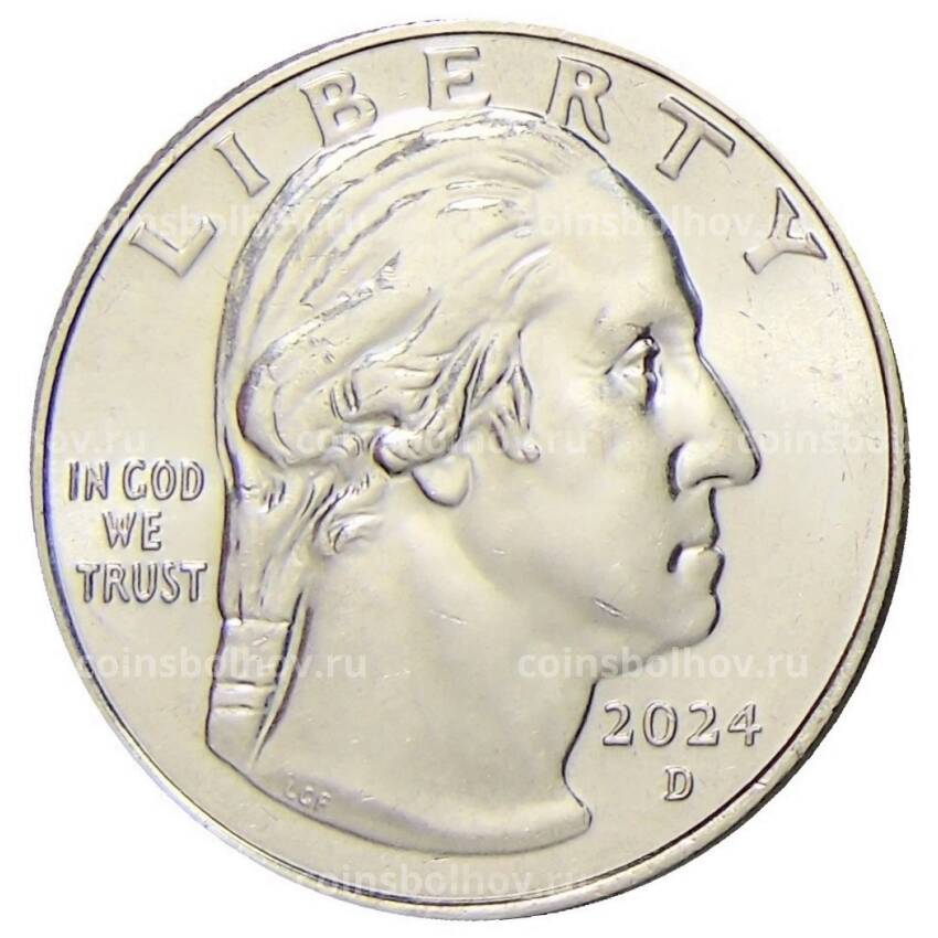 Монета 1/4 доллара (25 центов) 2024 года D США «Американские женщины — Политик Пэтси Минк» (вид 2)