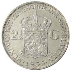 Монета 2 1/2  гульдена 1933 года Нидерланды (аверс)