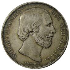 Монета 2 1/2 гульдена 1870 года Нидерланды (реверс)