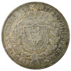 Монета 5 лир 1826 года L Итальянские государства — Сардиния (реверс)