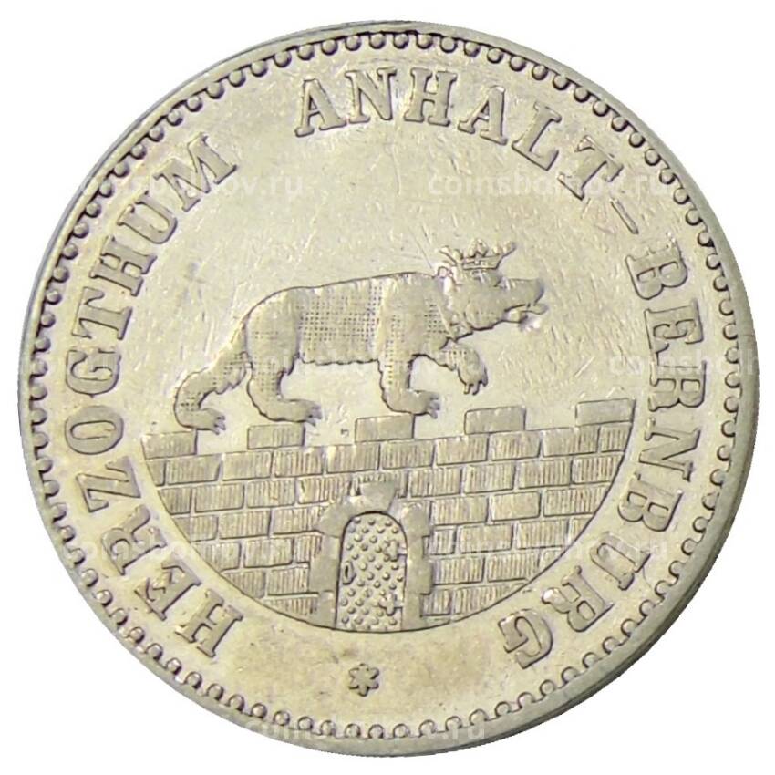 Монета 1/6 талера 1861 года A Германские государства — Ангальт — Бернбург (вид 2)
