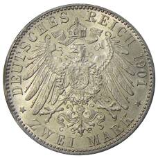 Монета 2 марки 1901 года Германия (Пруссия) — 200 лет Пруссии (реверс)