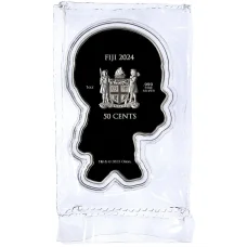 Монета 50 центов 2024 года Фиджи «Робокоп» (Цветное покрытие) (реверс)