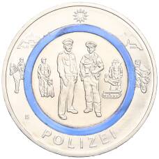 Монета 10 евро 2024 года F Германия «На службе общества — Полиция» (аверс)
