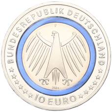 Монета 10 евро 2024 года F Германия «На службе общества — Полиция» (реверс)