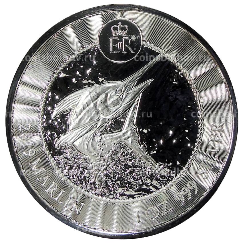Монета 1 доллар 2019 года Каймановы Острова — Марлин