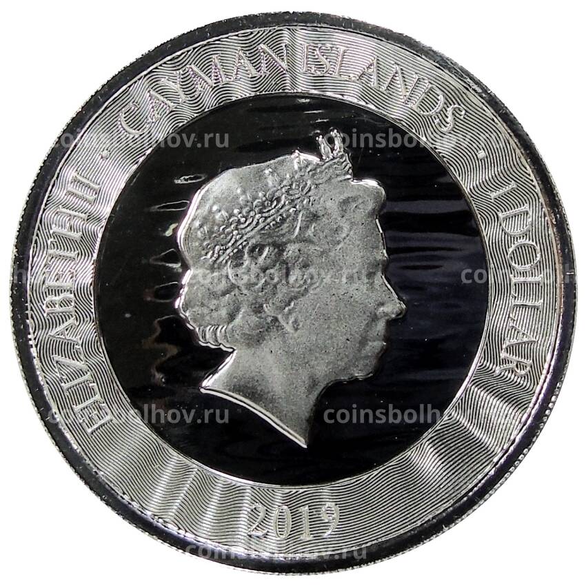 Монета 1 доллар 2019 года Каймановы Острова — Марлин (вид 2)