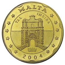 Монета 20 евроцентов 2004 года  Мальта (Проба,Unusual) (аверс)
