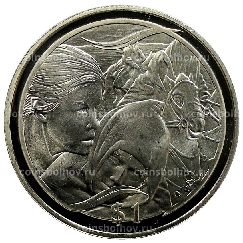 Монета 1 доллар 2003 года Новая Зеландия — Властелин колец «Полет в Форд»