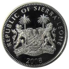 Монета 10 долларов 2008 года Либерия —  Бегемот (реверс)