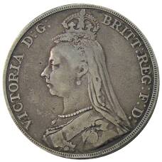 Монета 1 крона 1889 года Великобритания (реверс)