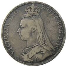 Монета 1 крона 1889 года Великобритания (реверс)