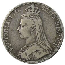 Монета 1 крона 1890 года Великобритания (реверс)