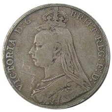 Монета 1 крона 1891 года Великобритания (реверс)