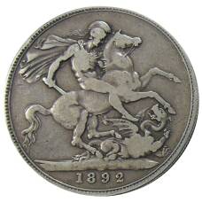 Монета 1 крона 1892 года Великобритания (аверс)