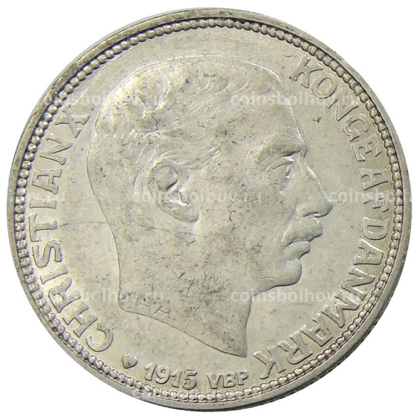 Монета 1 крона 1915 года Дания
