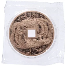 Монета 20 центов 2023 года Самоа «На счастье — Дракон и феникс» (аверс)