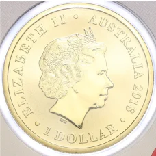 Монета 1 доллар 2018 года Австралия «200 лет маяку Маккуори» (в конверте с почтовой маркой) (реверс)