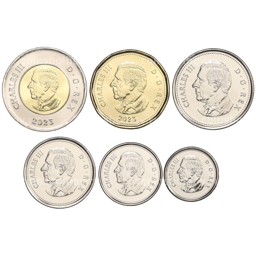 Годовой набор из 6 монет 2023 года Канада (вид 2)