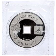 Монета 1 доллар 2023 года Самоа «Долголетие — Журавли» (реверс)