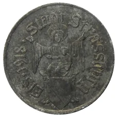 Монета 10 пфеннигов 1918 года Германия нотгельд — Страсбург (аверс)